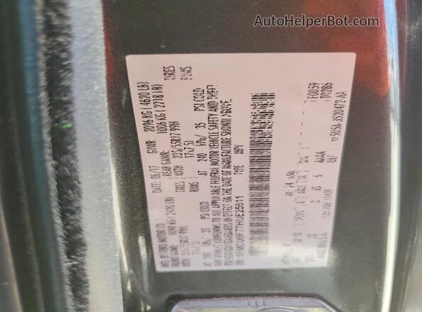 1FMCU0F77HUE25611 2017 FORD ESCAPE Charcoal Vista de la etiqueta del VIN