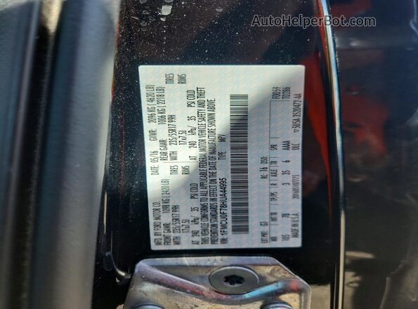 1FMCU0F78HUA44995 2017 FORD ESCAPE Черный Вид наклейки с VIN-кодом