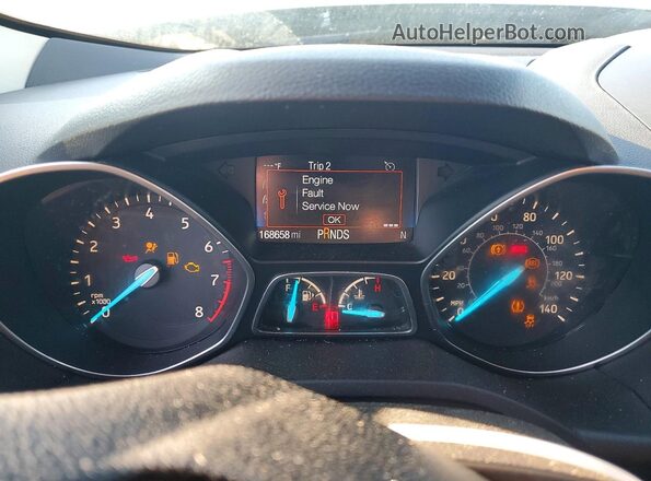 1FMCU0F79HUB96672 2017 FORD ESCAPE Серебряный Вид щитка приборов