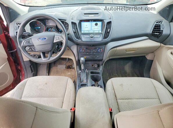 1FMCU0G99HUB28680 2017 FORD ESCAPE Red Widok deski rozdzielczej