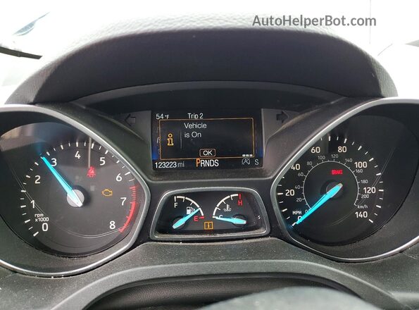 1FMCU0GD2JUA67988 2018 FORD ESCAPE Blue Вид щитка приладів