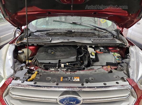 1FMCU0GD3HUB34771 2017 FORD ESCAPE Red Vista del compartimento del motor
