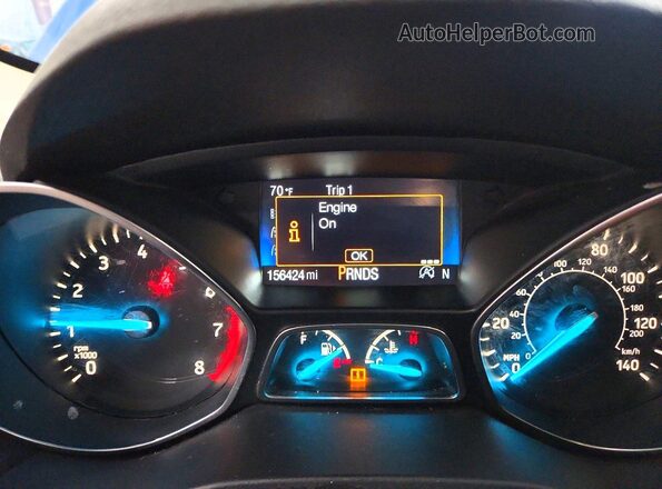 1FMCU0GD3HUD53374 2017 FORD ESCAPE Синий Вид щитка приборов