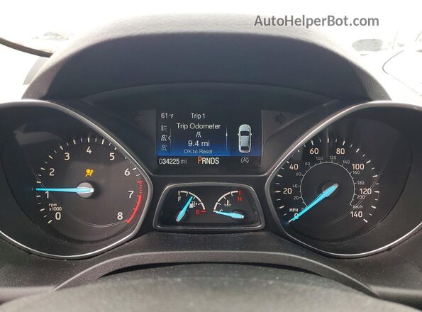 1FMCU0GD3JUB41287 2018 FORD ESCAPE Blue Instrument cluster view