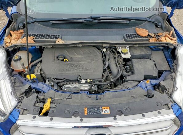 1FMCU0GD3JUB41287 2018 FORD ESCAPE Blue Rear interior view