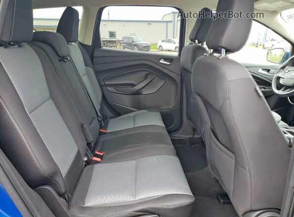 1FMCU0GD3JUB41287 2018 FORD ESCAPE Blue Rear seats view
