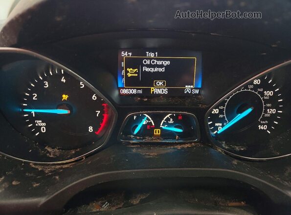 1FMCU0GD3KUB78292 2019 FORD ESCAPE Белый Вид щитка приборов