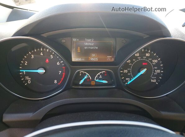 1FMCU0GD4HUE65830 2017 FORD ESCAPE Black Вид щитка приладів