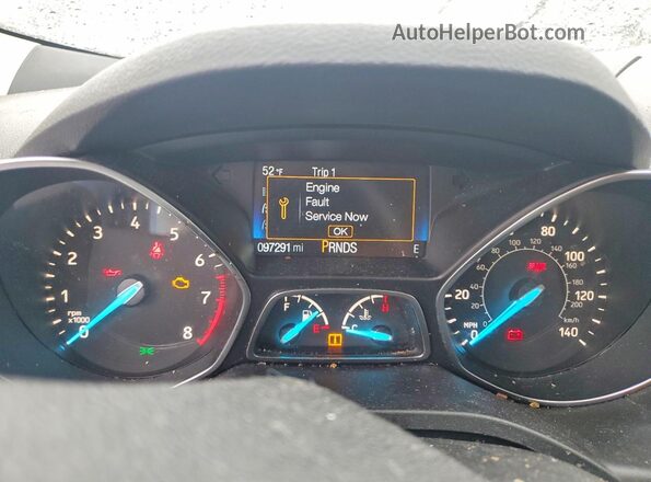 1FMCU0GD4JUC37073 2018 FORD ESCAPE Silver Вид щитка приладів