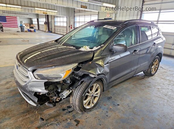 1FMCU0GD4JUD49386 2018 FORD ESCAPE Gray Передня ліва чверть