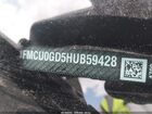2017 Ford Escape Se Silver vin: 1FMCU0GD5HUB59428