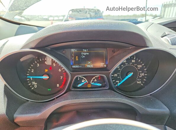 1FMCU0GD5HUE04356 2017 FORD ESCAPE Gray Вид щитка приладів