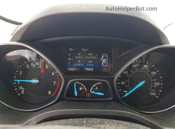1FMCU0GD5JUA74370 2018 FORD ESCAPE Серый Вид щитка приборов