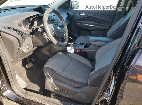 1FMCU0GD5JUC26406 2018 FORD ESCAPE Black Widok wnętrza z przodu