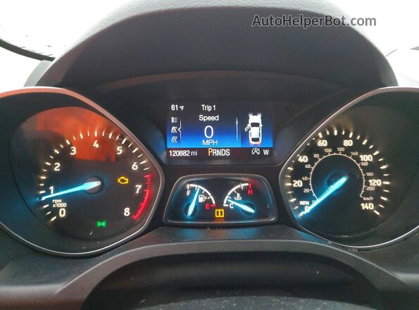 1FMCU0GD6HUC46531 2017 FORD ESCAPE Красный Вид щитка приборов