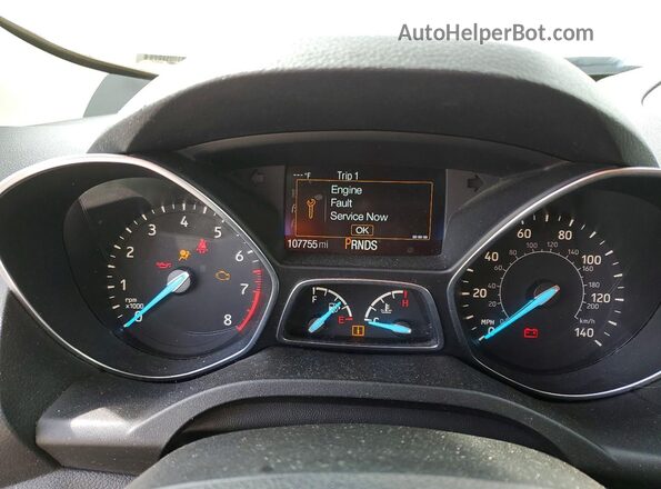 1FMCU0GD6JUD28085 2018 FORD ESCAPE White Instrument cluster view