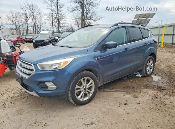 1FMCU0GD7JUB47786 2018 FORD ESCAPE Синий Передняя левая четверть