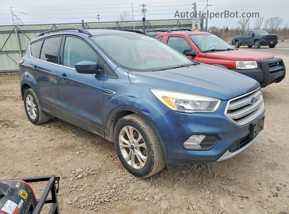 1FMCU0GD7JUB47786 2018 FORD ESCAPE Синий Передняя правая четверть