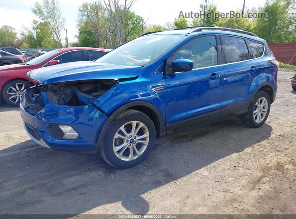 1FMCU0GD7JUC18288 2018 FORD ESCAPE Синий Передняя левая четверть