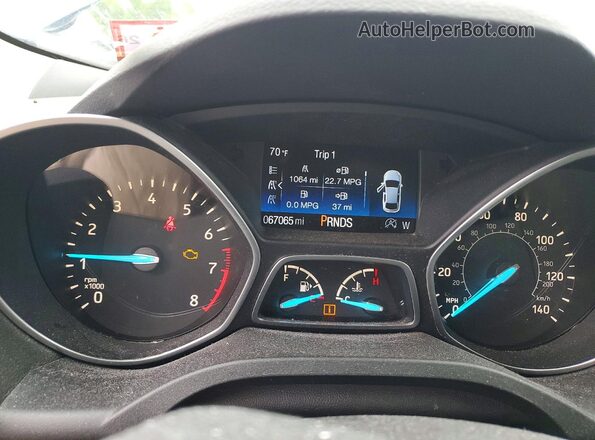 1FMCU0GD8HUC58695 2017 FORD ESCAPE Синий Вид щитка приборов