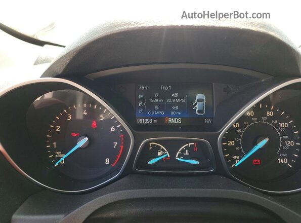 1FMCU0GDXHUA08388 2017 FORD ESCAPE Tan Вид щитка приладів
