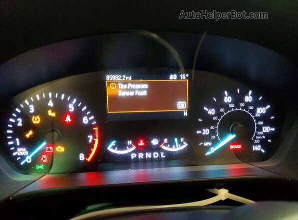 1FMCU0H61LUB14401 2020 FORD ESCAPE Black Widok zestawu wskaźników