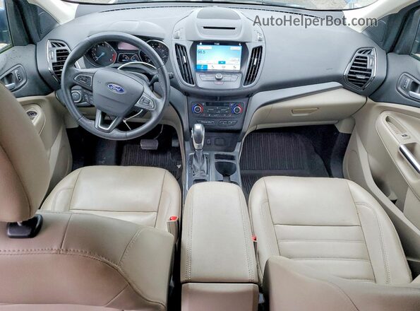 1FMCU0HD4JUB08068 2018 FORD ESCAPE Blue Вид панелі приладів