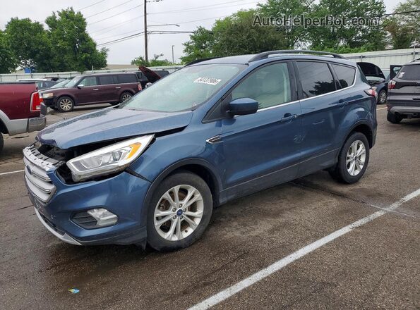 1FMCU0HD4JUB08068 2018 FORD ESCAPE Blue Передня ліва чверть