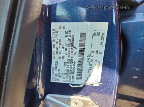 1FMCU0HD6JUB82494 2018 FORD ESCAPE Синий Вид наклейки с VIN-кодом