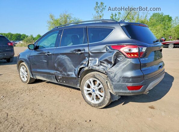 1FMCU0HD9JUB39235 2018 FORD ESCAPE Gray Trasero izquierdo