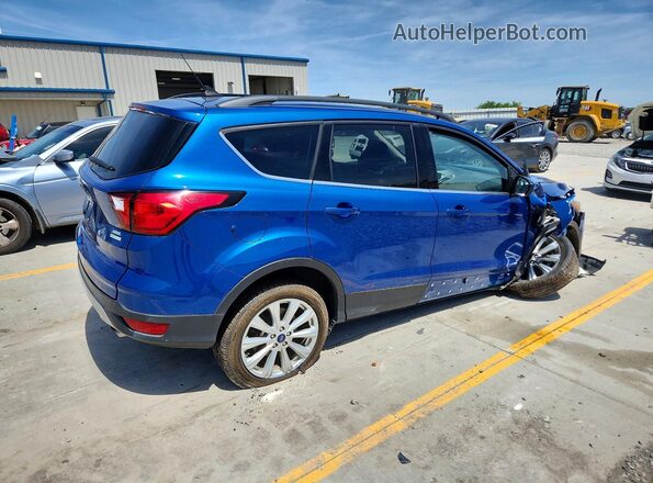 1FMCU0HD9KUB99386 2019 FORD ESCAPE Синий Задняя правая четверть
