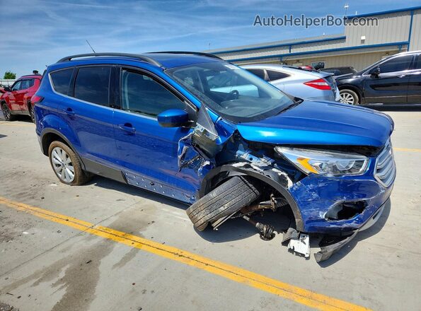 1FMCU0HD9KUB99386 2019 FORD ESCAPE Синий Передняя правая четверть