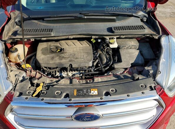 1FMCU0JD3HUE68288 2017 FORD ESCAPE Red Widok komory silnika