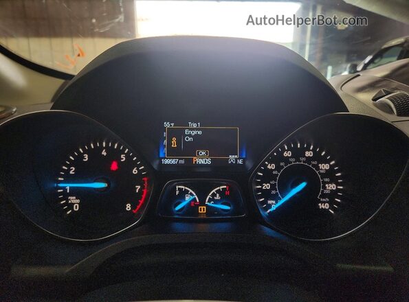 1FMCU0JD4HUC04836 2017 FORD ESCAPE Gold Widok zestawu wskaźników