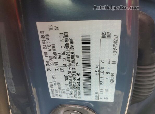 1FMCU0MN4RUB37645 2024 FORD ESCAPE Blue Вид наклейки з VIN-кодом