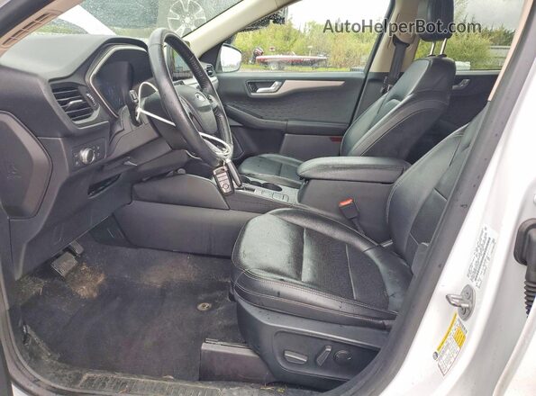 1FMCU9BZ8LUC16933 2020 FORD ESCAPE White Widok wnętrza z przodu