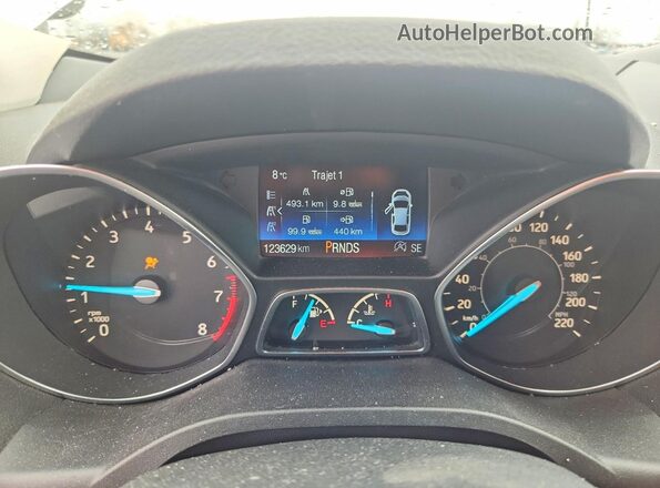 1FMCU9G99HUD79462 2017 FORD ESCAPE White Вид щитка приладів