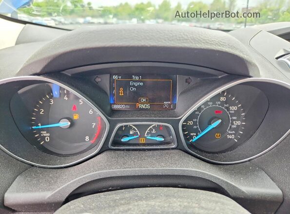 1FMCU9GD0HUA74730 2017 FORD ESCAPE Blue Widok zestawu wskaźników