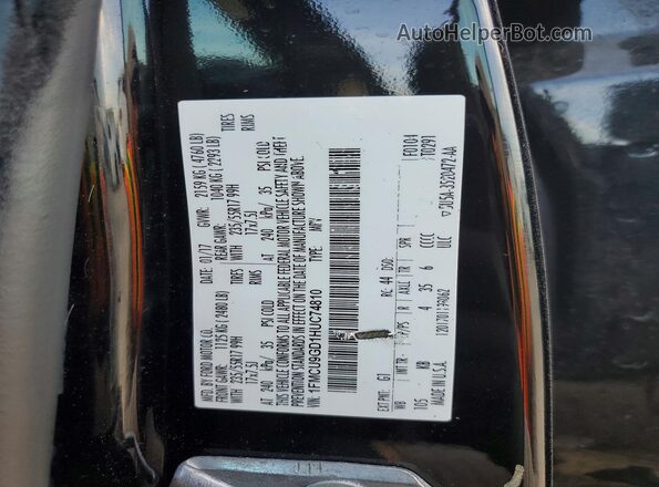 1FMCU9GD1HUC74810 2017 FORD ESCAPE Черный Вид наклейки с VIN-кодом