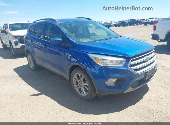 1FMCU9GD1JUC38847 2018 FORD ESCAPE Blue Delantero derecho