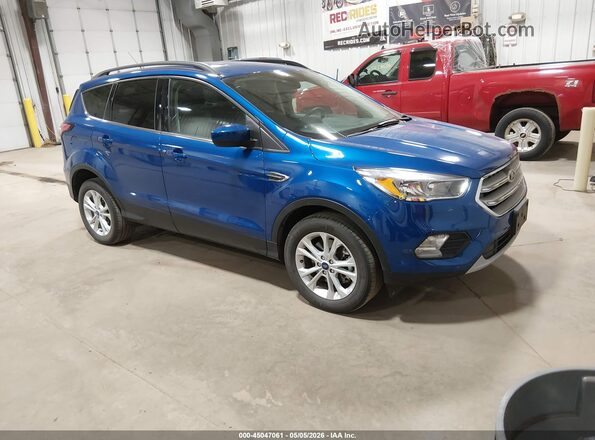 1FMCU9GD1JUD31173 2018 FORD ESCAPE Синий Передняя правая четверть