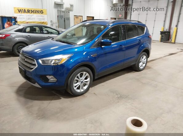 1FMCU9GD1JUD31173 2018 FORD ESCAPE Синий Передняя левая четверть