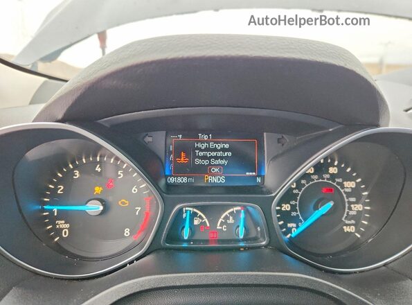 1FMCU9GD1KUC06000 2019 FORD ESCAPE Black Widok zestawu wskaźników