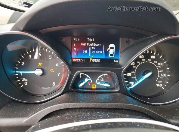 1FMCU9GD2KUA51764 2019 FORD ESCAPE Серебряный Вид щитка приборов
