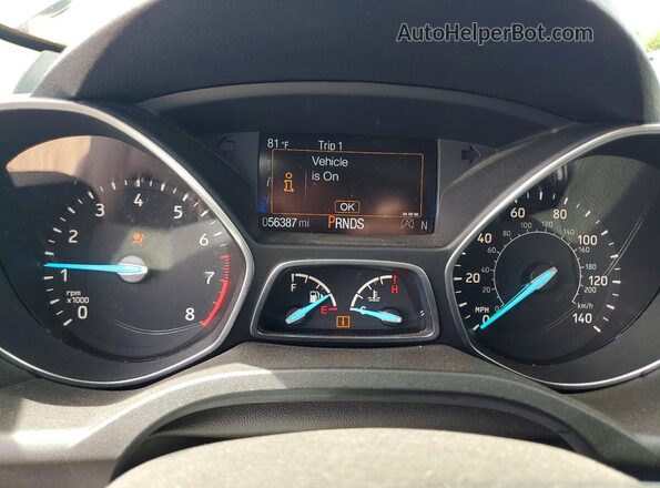 1FMCU9GD2KUA92041 2019 FORD ESCAPE Gray Вид щитка приладів
