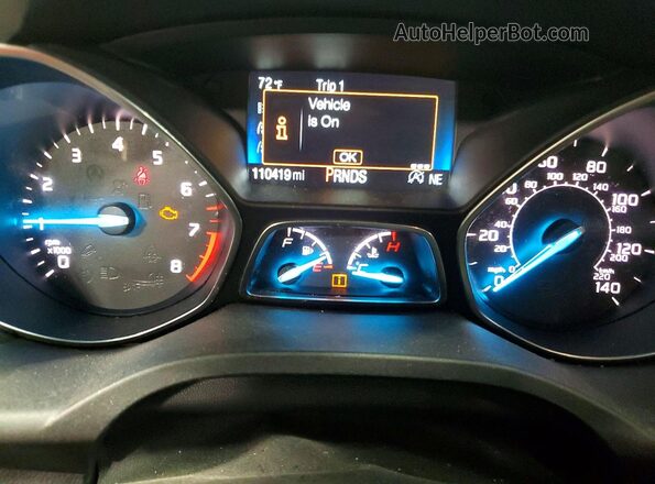 1FMCU9GD3JUB56246 2018 FORD ESCAPE Желто-коричневый Вид щитка приборов