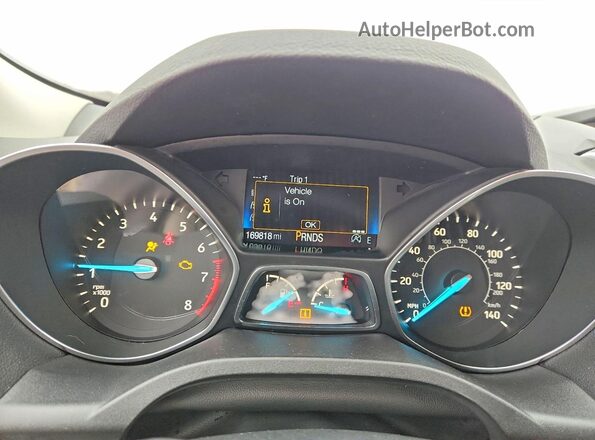 1FMCU9GD3JUB69319 2018 FORD ESCAPE Черный Вид щитка приборов
