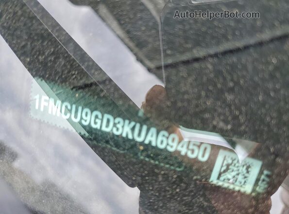 1FMCU9GD3KUA69450 2019 FORD ESCAPE Белый Вид подкапотного пространства