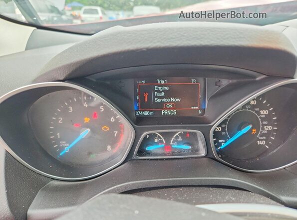 1FMCU9GD4JUB36510 2018 FORD ESCAPE Красный Вид щитка приборов