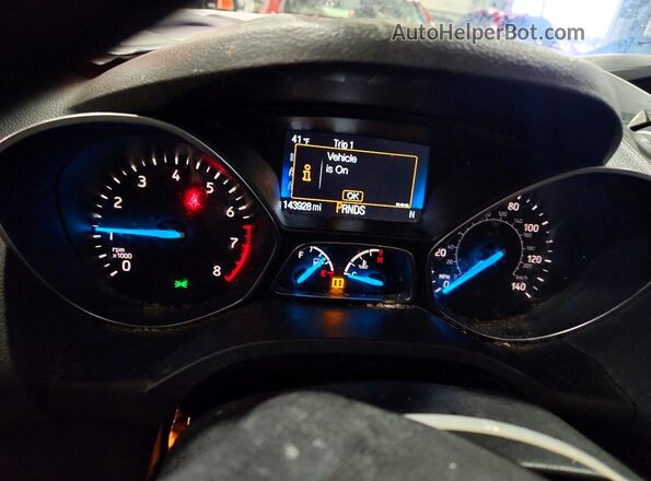 1FMCU9GD4JUD29482 2018 FORD ESCAPE Black Вид щитка приладів